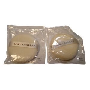 Laura Geller Cosmetic Powder Puff Sponge Set Of 2 New Sealed